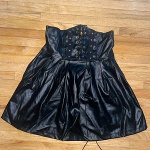 Vintage Leather Corset Skirt